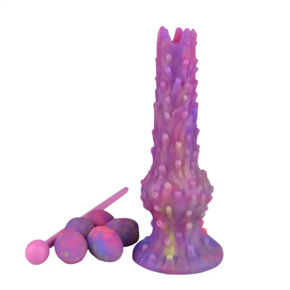 Textured glow-in-the-dark dildo ovipositor