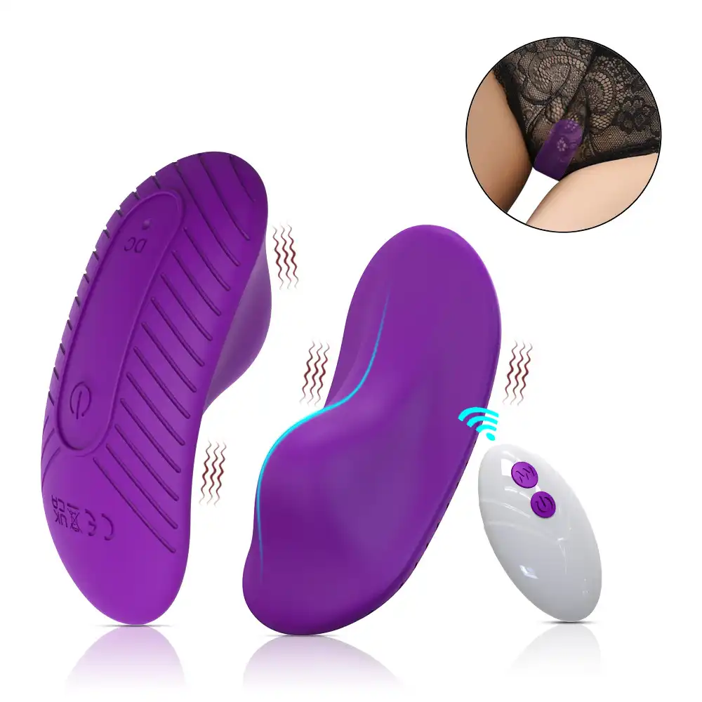 Purple wearable magnetic wireless remote control vibrator