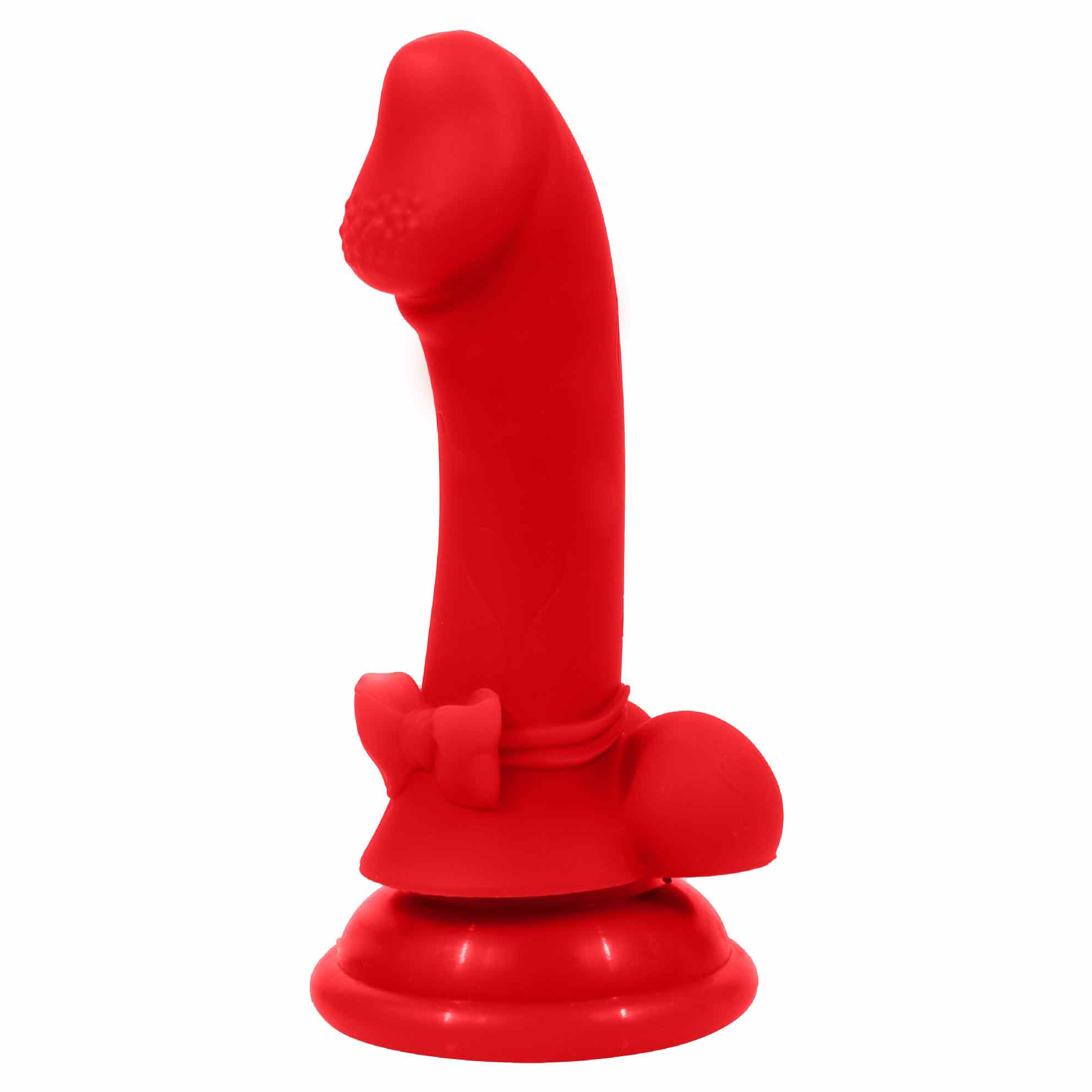 Red silicone small dildo with bow tie AM-HDJ