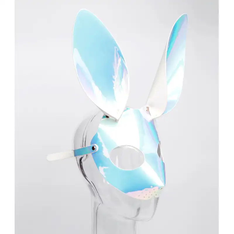 Rainbow colored BDSM bunny mask