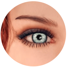 Gray-eyed sex doll