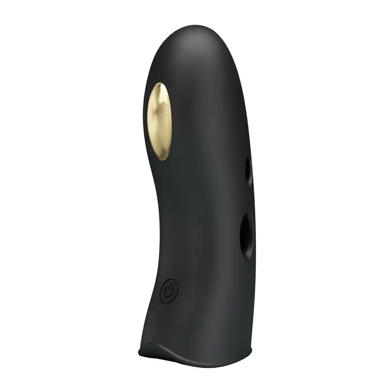 Black finger vibrator with electric shock