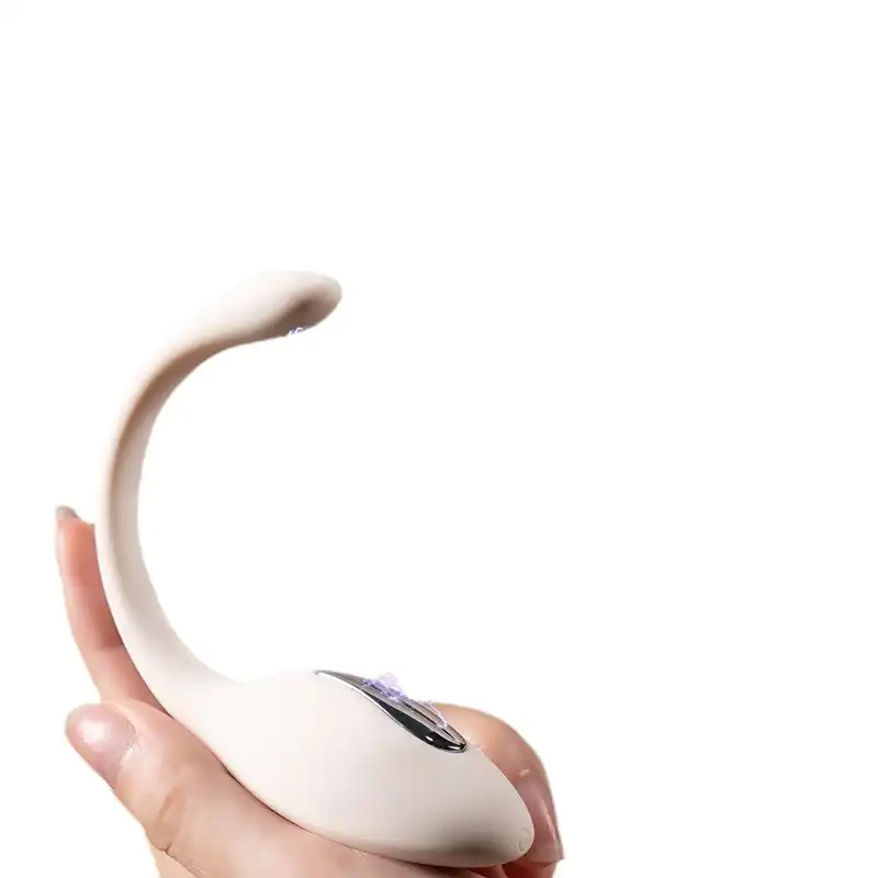 White silicone electric shock and vibration egg