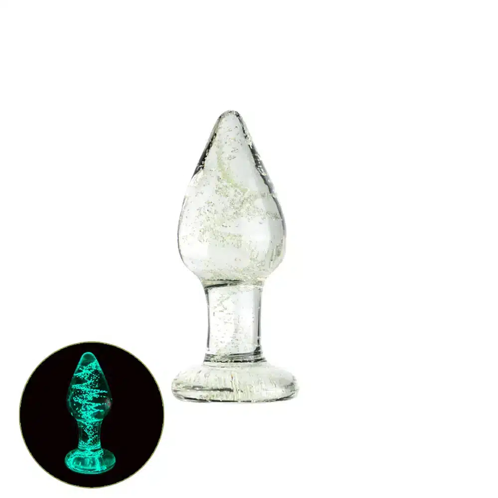 Glass glow-in-the-dark butt plug