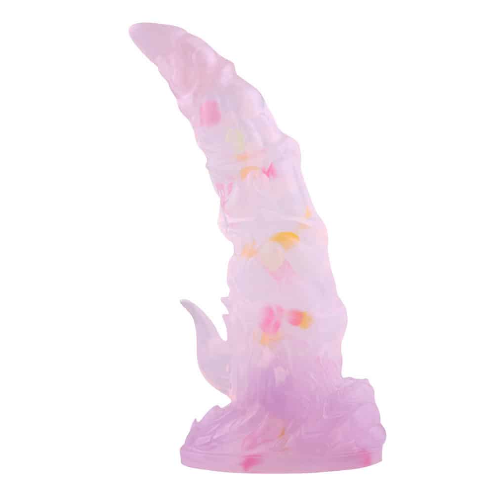 Pink liquid silicone bull-style small dildo FK-Y-2176