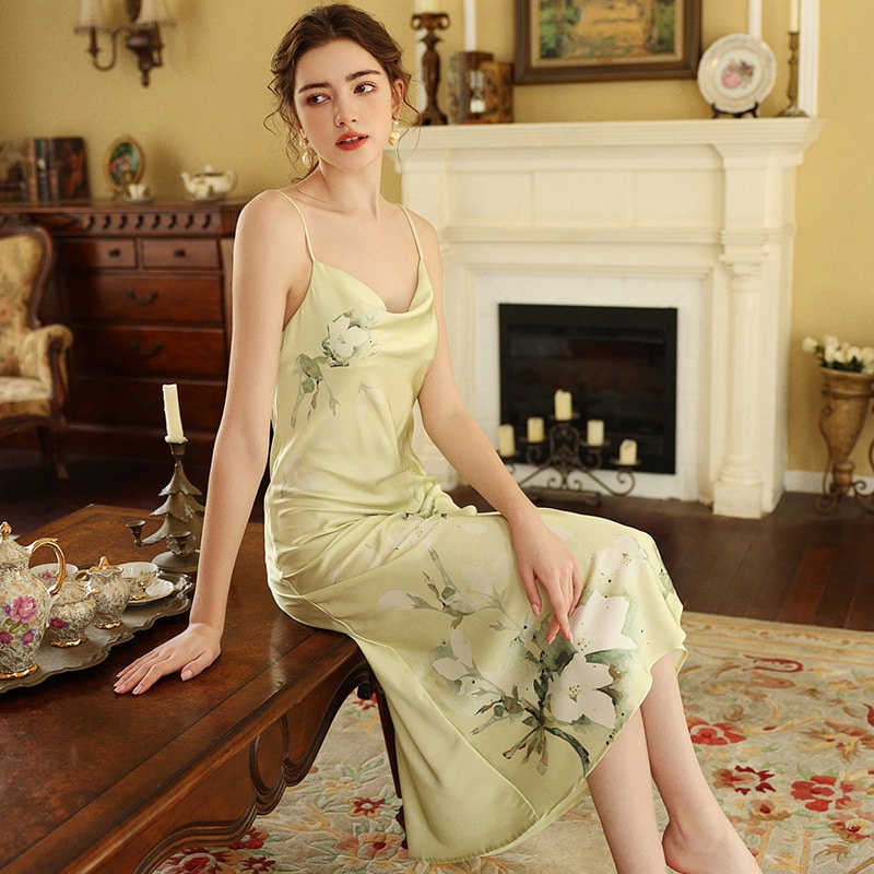Yellow Satin Nightgown