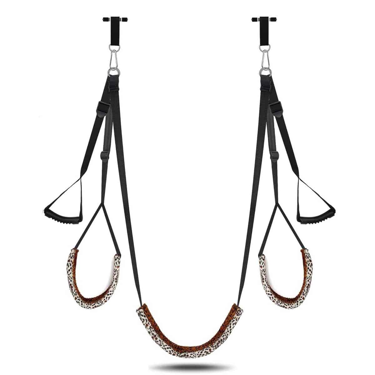 Leopard Print Door Sex Swing with Support Pad TMJ-Q0817