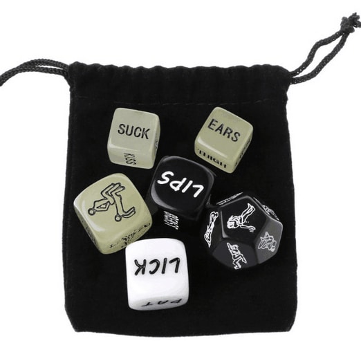 Sex dice with Storage bag