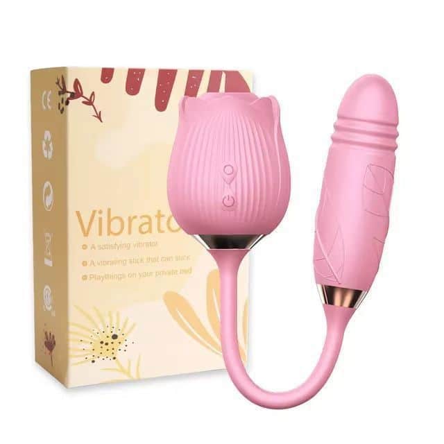 Double Heads 10 Speed 2 in 1 Rose Vibrator