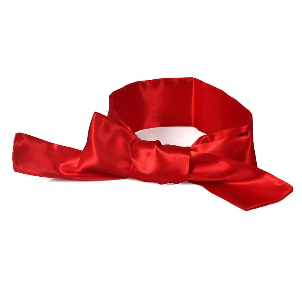 Red eye mask for bondage