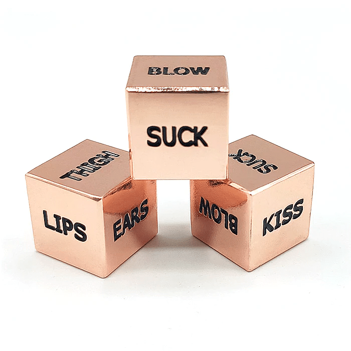 Golden sex dice set