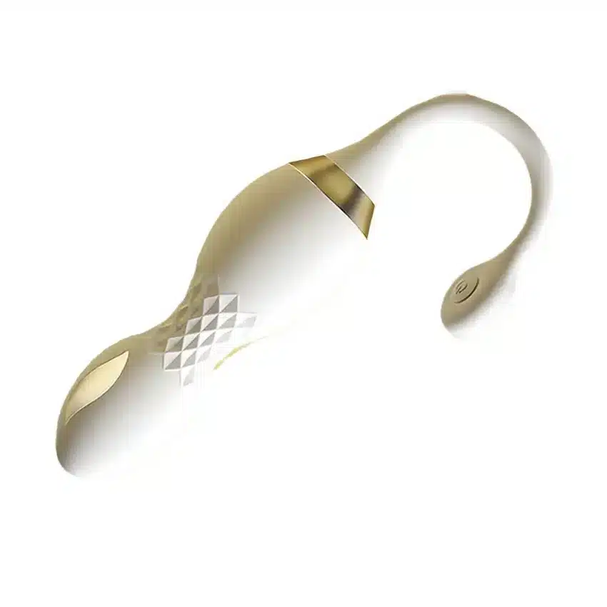 White remote-controlled swing egg vibrator with electro-shock