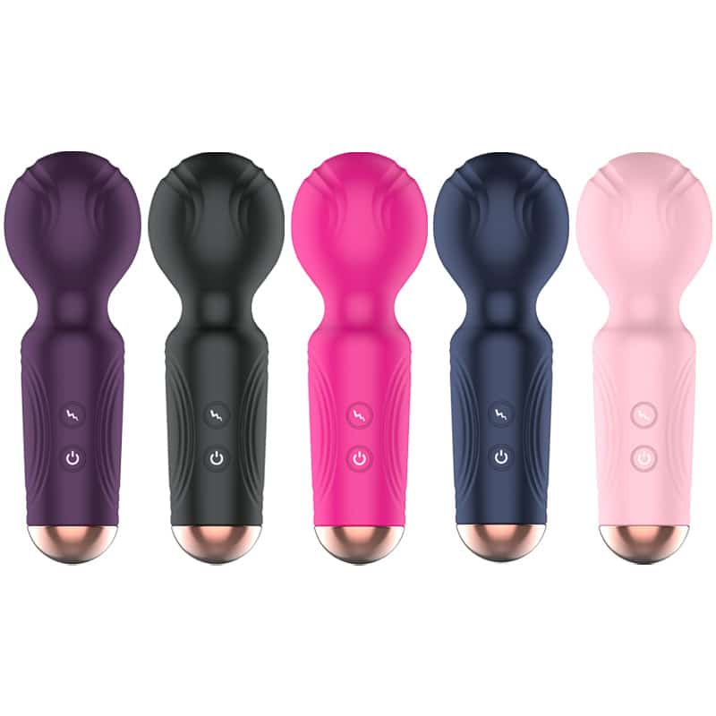 Multi color option mini wand vibrator