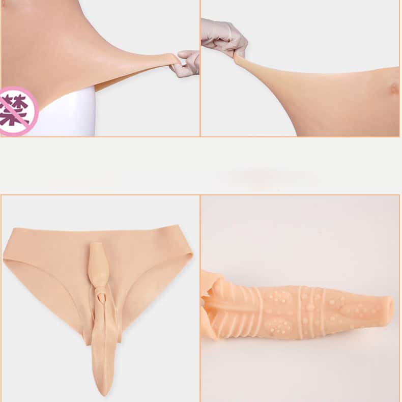 Details of MTF Vagina Good flexibility and can be pulled at will, details of the internal fake vagina