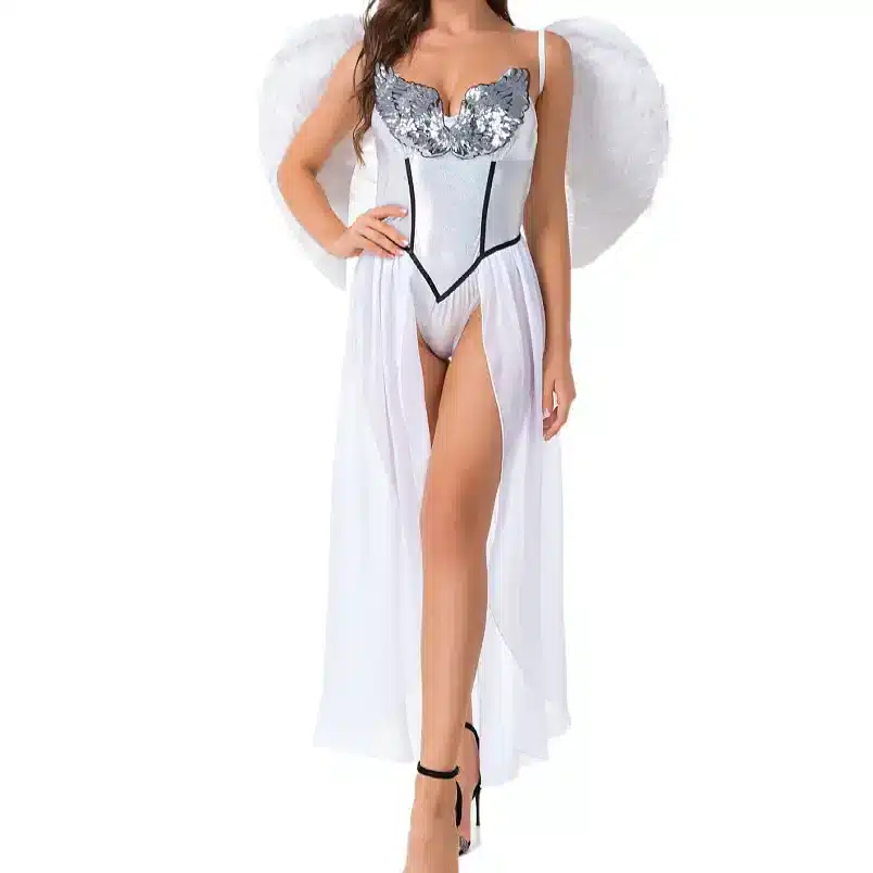 White heart-shaped wing sexy angel costume