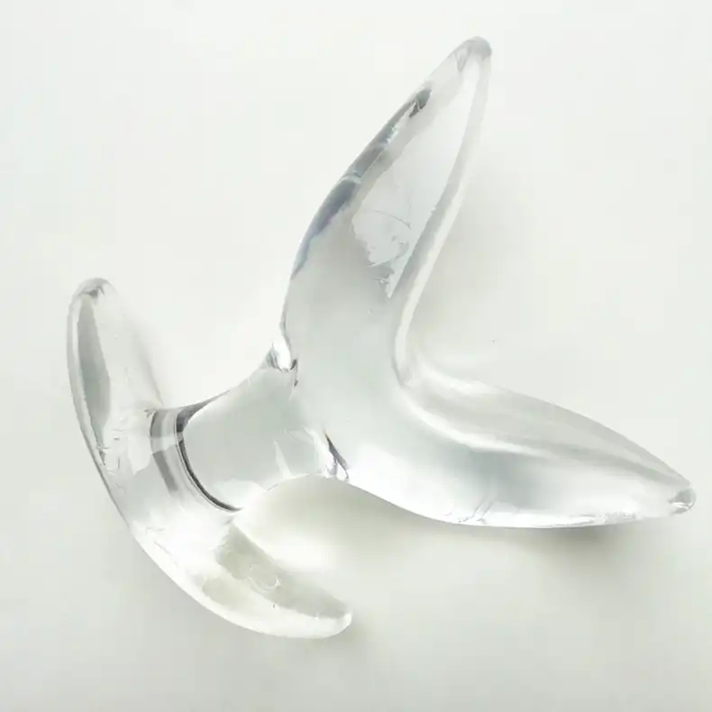 Transparent double-forked butt plug