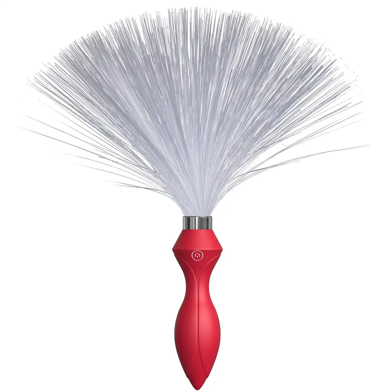 Red silicone wireless remote-controlled light-up anal butt plug