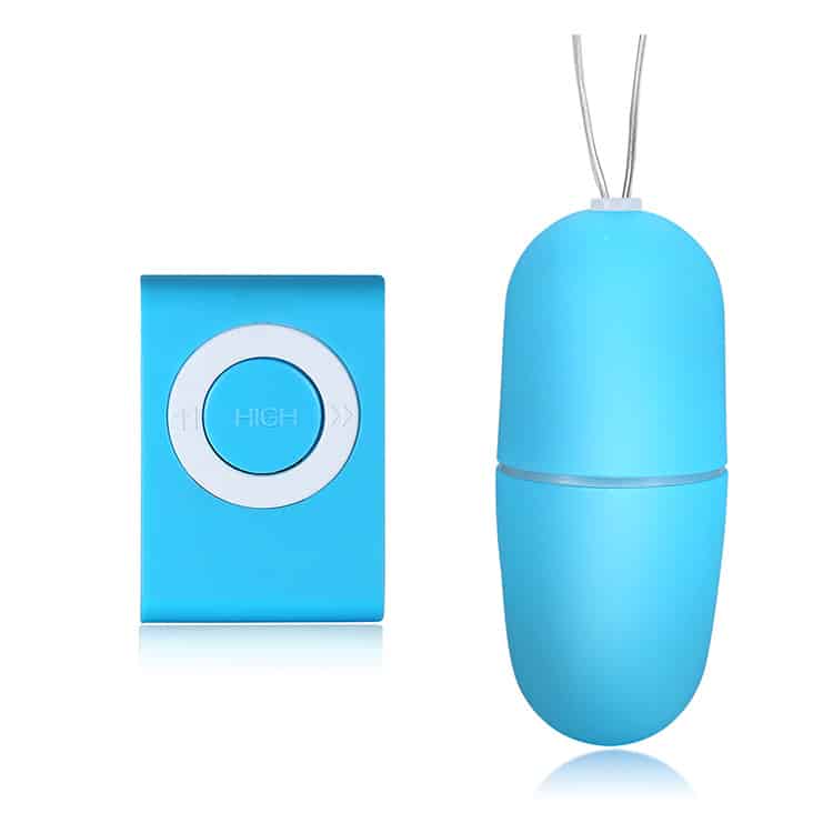 Blue wireless egg vibrator for women