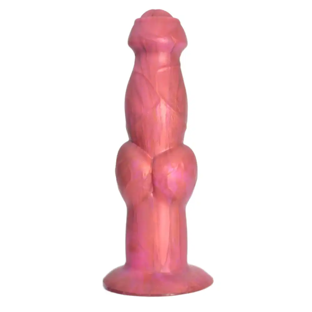 Red liquid silicone alien dog dildo