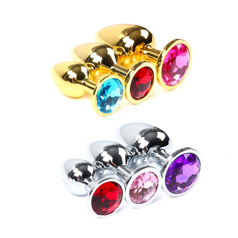 Gold and Silver Metal butt plug
