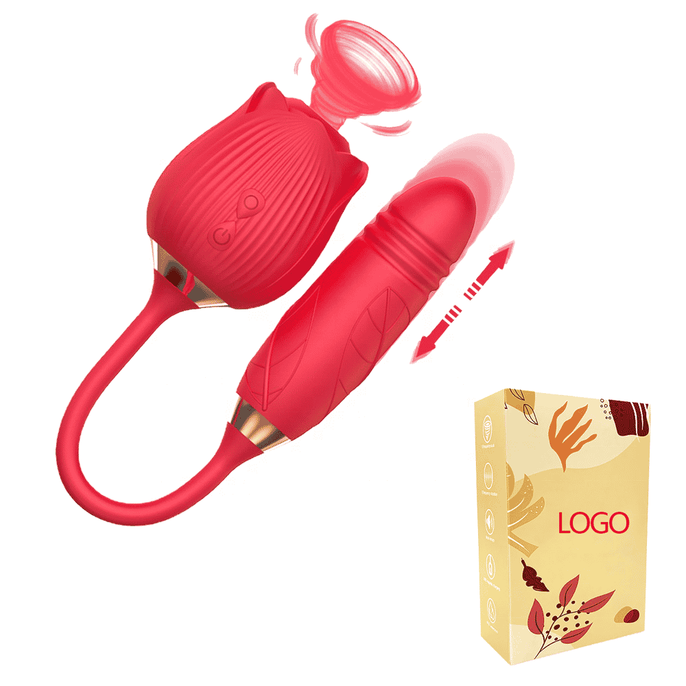 Thrusting Rose Dildo vibrator