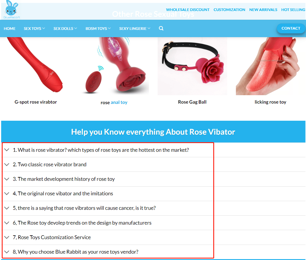 Handing of website text